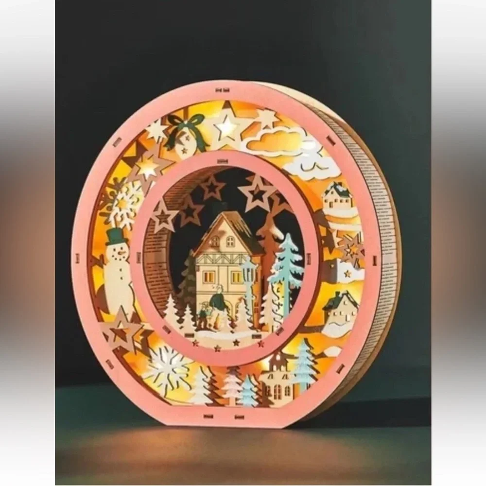 Anthropologie Monogram Wonderland Scene Light-Up Letter O NEW
